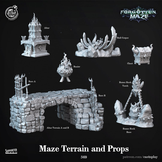 Maze Terrain & Props