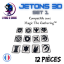 Jetons 3D pour Magic The Gathering (12 pièces)