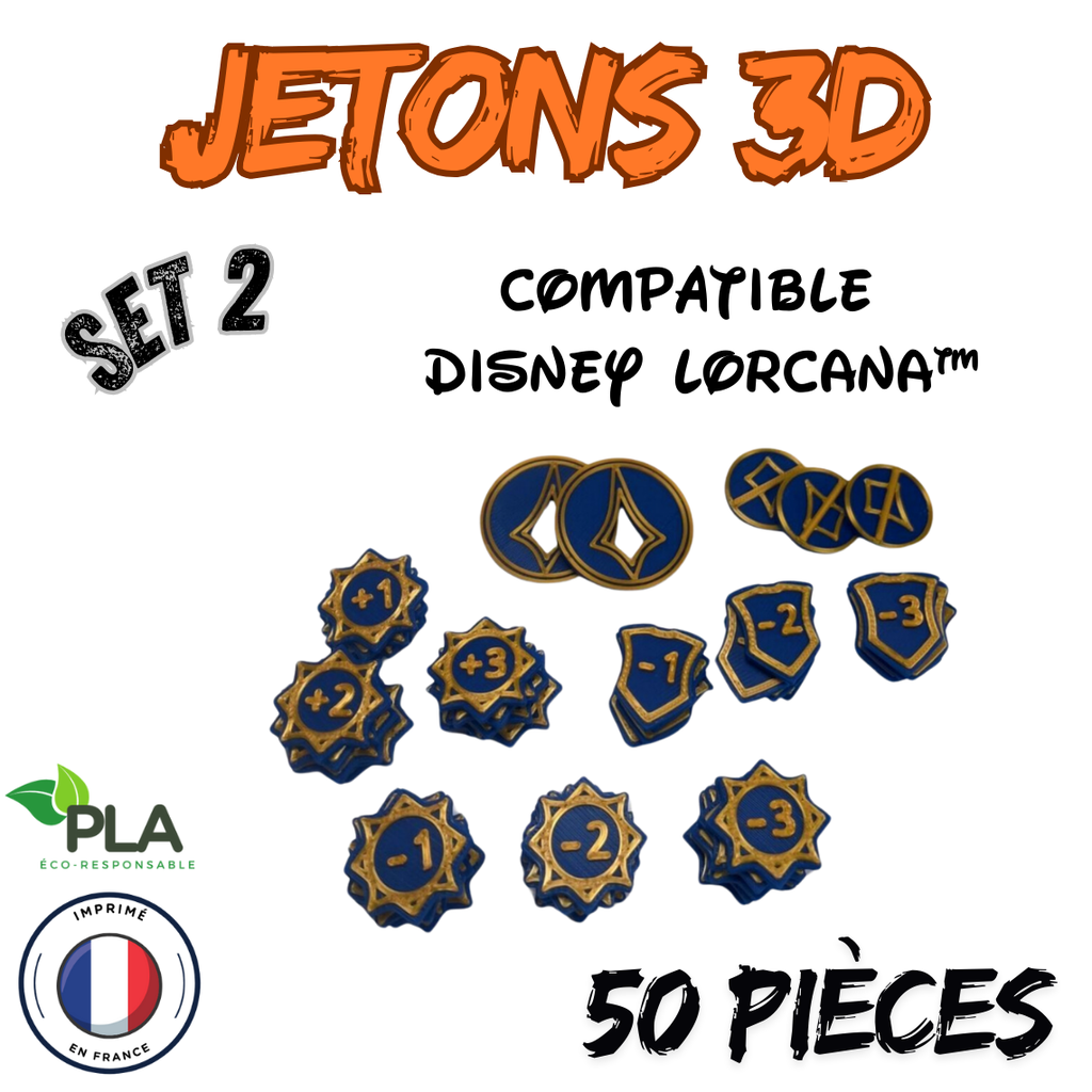 Jetons 3D Disney Lorcana™ (Set 2)