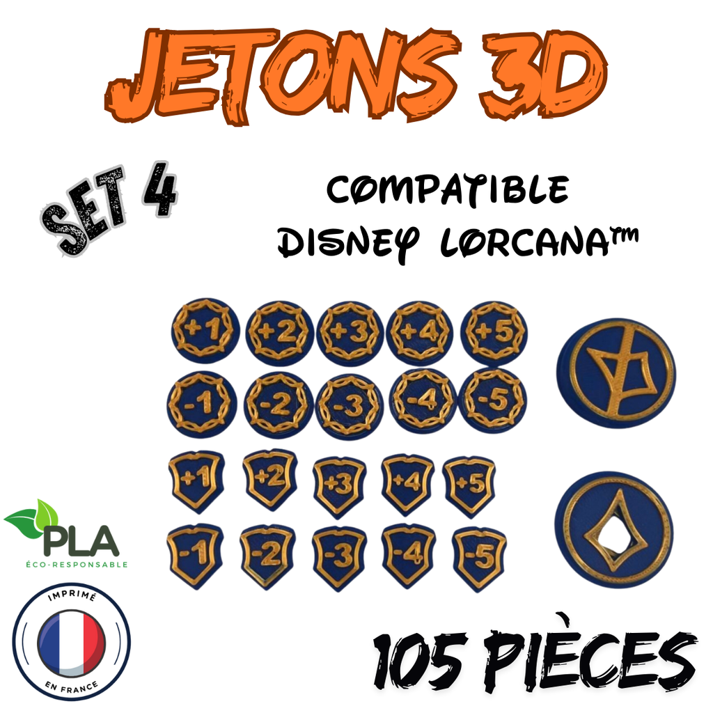 Jetons 3D Disney Lorcana™ (Set 4)