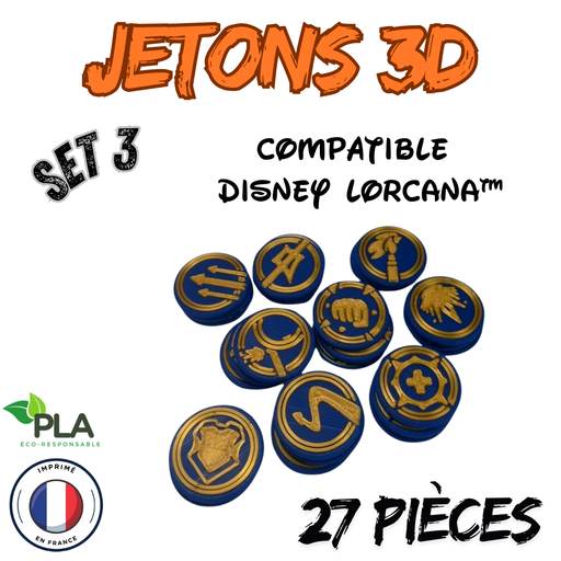 Jetons 3D Disney Lorcana™ (Set 3)