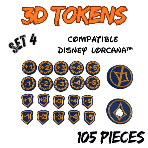 [DKS-LORCANA-004] Jetons 3D Disney Lorcana™ (Set 4)