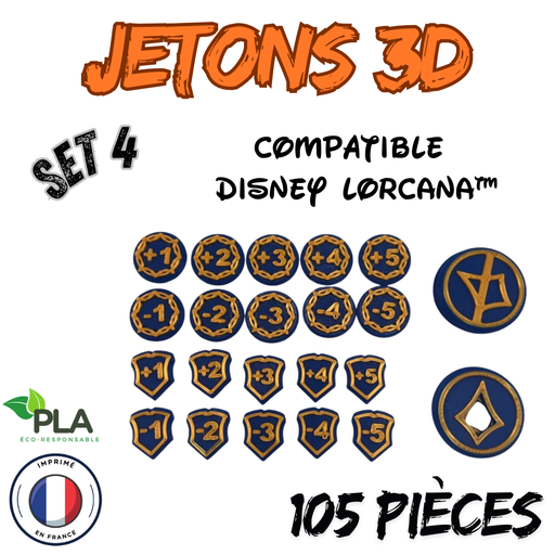 [DKS-LORCANA-004] Jetons 3D Disney Lorcana™ (Set 4)