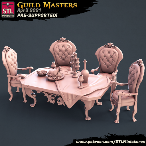 [07-STL-06] Table & Chaises - Guilde