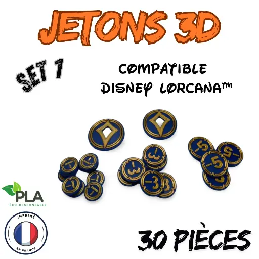 Jetons 3D Disney Lorcana™ (Set 1)